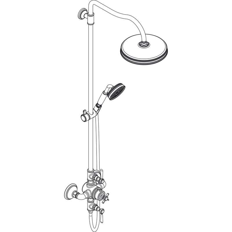 Hansgrohe - Showerpipe AXOR Montreux chrom mit Thermostat und Hebelgriff