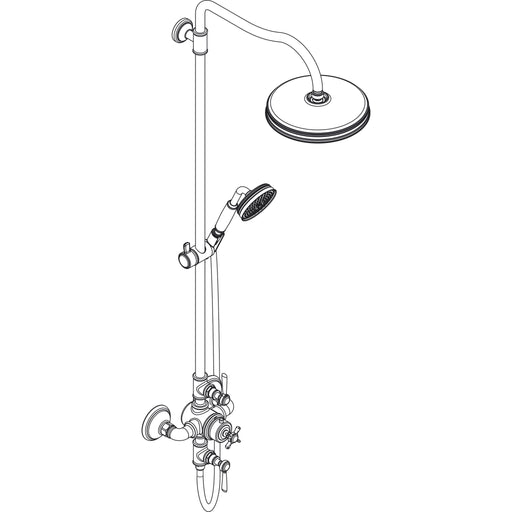 Hansgrohe - Showerpipe AXOR Montreux chrom mit Thermostat und Hebelgriff