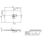 VILLEROY & BOCH - Duschwanne Squaro Infinity 1100x800x40mm re-eckig EB:re Anthracite