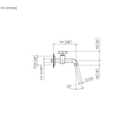 Dornbracht - Auslaufventil mit Kreuzgriff TARA 30010892 Ausladung 140mm chrom