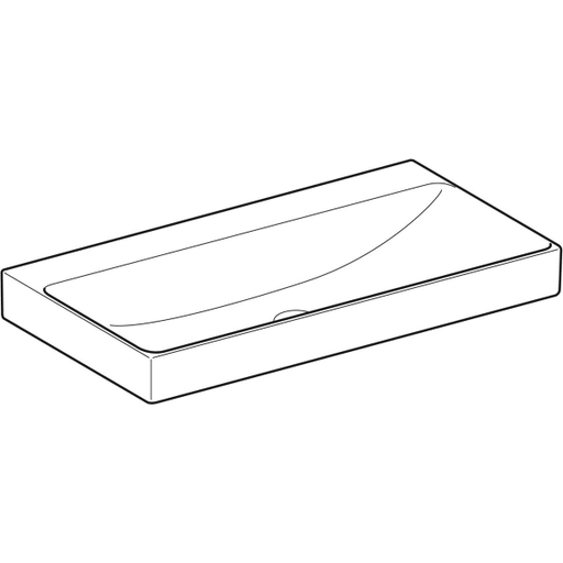 Geberit Vertriebs - ONE Waschtisch 90x48 cm, Abg. verti. o. Hl., o. Ül., weiß, KeraTect