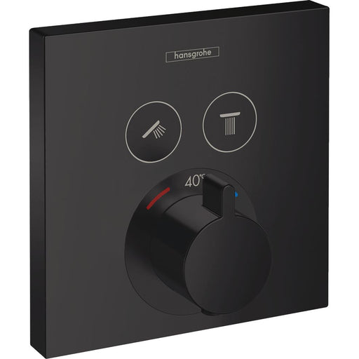 Hansgrohe - Thermostat Unterputz SHOWERSELECT Fertigset 2 Verbraucher mattschwarz
