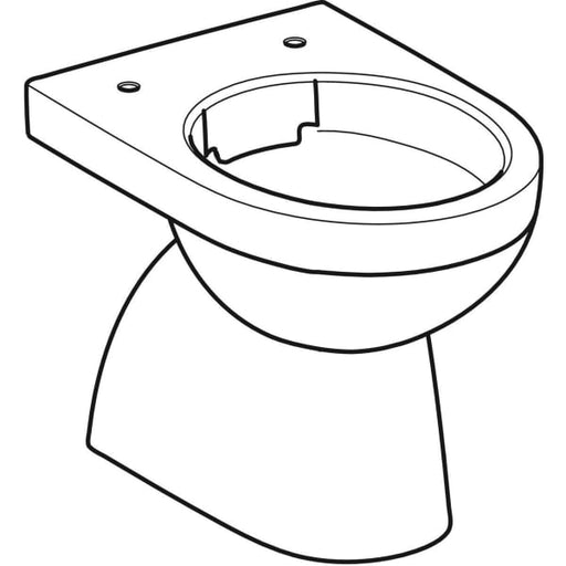 Geberit Vertriebs - RENOVA Stand-WC Tiefspüler, Abg.verti teilgeschl.Form, Rimfree, weiß, KeraTect