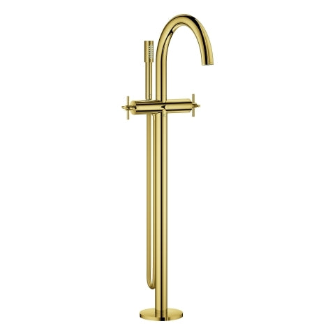 Grohe - 2-Griff-Wannenbatt. Atrio 25272 FMS Bodenmontage Kreuz-Gr. cool sunrise