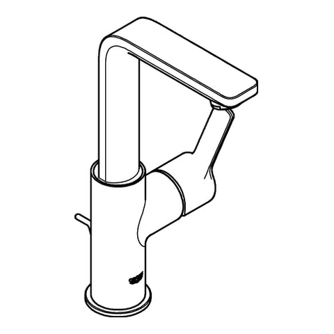 Grohe - Einhand-Waschtischbatterie LINEARE 23296 L-Size supersteel