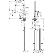 Hansgrohe - Spültischmischer 210 TALIS M54 Ausziehbrause 2jet sBox chrom