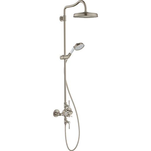 Hansgrohe - Showerpipe AXOR Montreux brushed nickel m.Thermostat Hebelgriff
