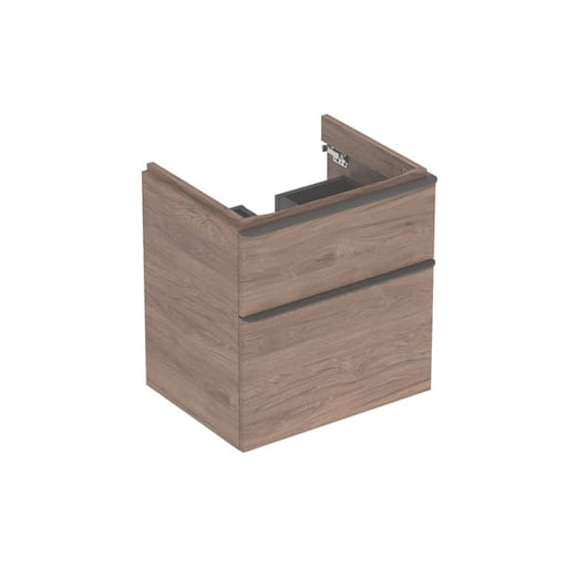 Geberit Vertriebs - Smyle Square US für WT, m. 2 Schubl. 58,4x61,7x47cm, Nussbaum