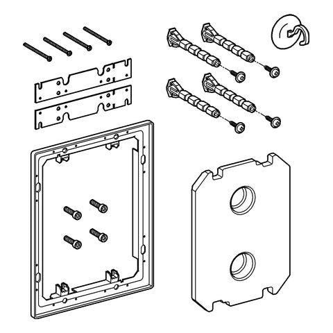 Grohe - Montageset 38957 zum wandbündigen Einbau von Skate COSMOPOLITAN Glas