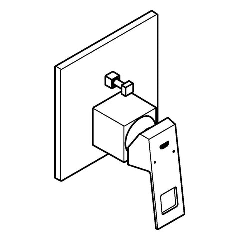Grohe - EH-Wannenbatterie EUROCUBE 24062 FMS für 35600 hard graphite gebürstet
