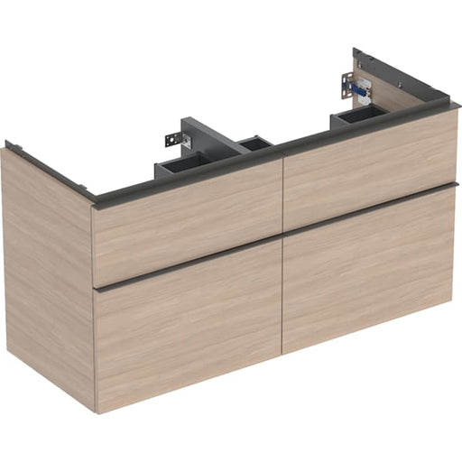 Geberit Vertriebs - iCon Unterschrank für DWT, 4 Schubl. 118,4x61,5x47,6cm, Eiche natur/Gr. Lava