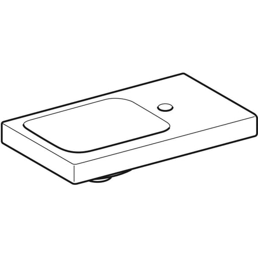 Geberit Vertriebs - iCon Light Handwaschbecken 53x31cm Ablg./Hl. re, o. Ül., weiß matt