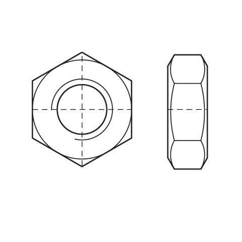 Walraven - Sechskantmutter 934, 6123016 p.Stück M 16, verzinkt