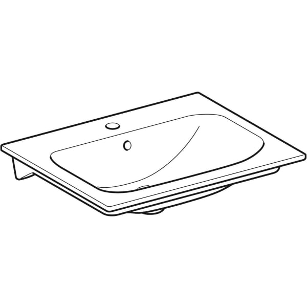 Geberit Vertriebs - RENOVA Nr.1 Plan Möbel-WT Slim 600x480mm, m. Hl., m. Ül., weiß, Tect