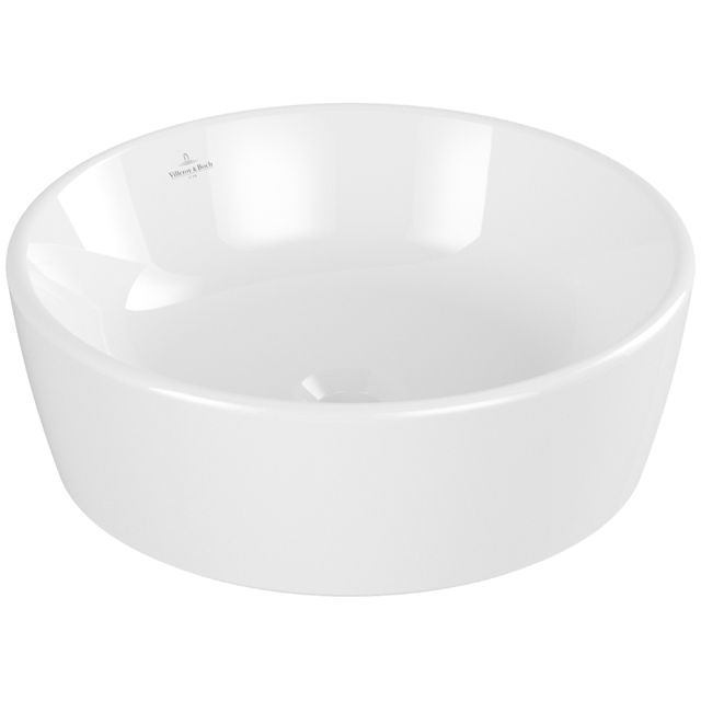 VILLEROY & BOCH - Aufsatzwaschbecken Architectura 450x450mm Rund mit Überlauf Weiß Alpin