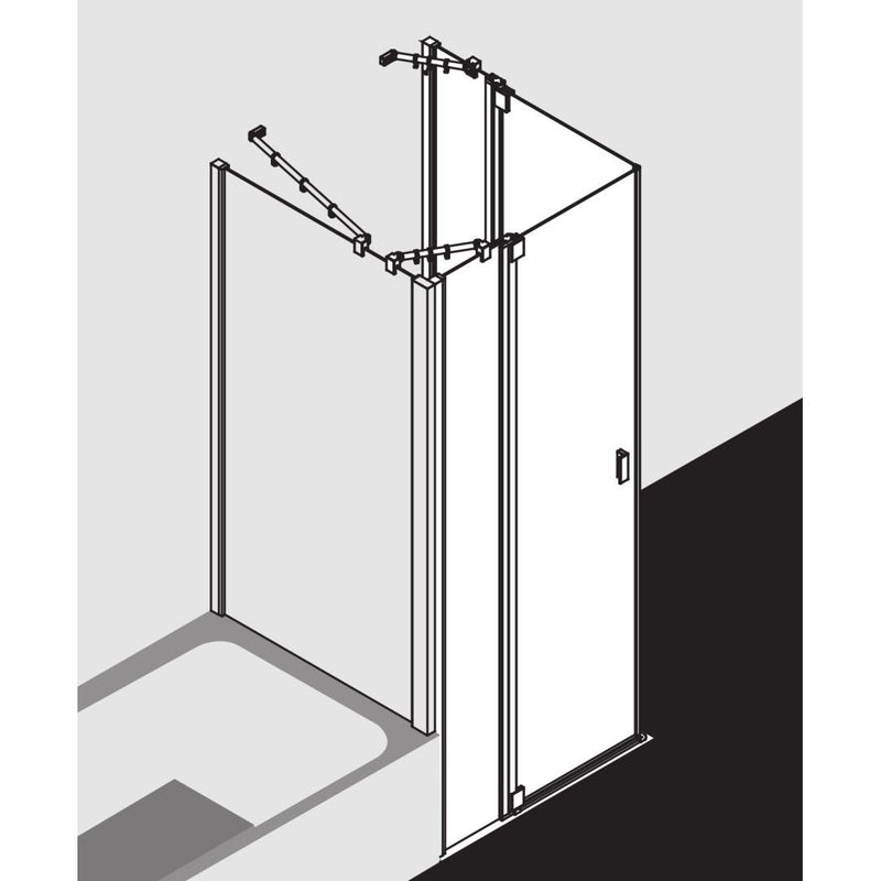 Kermi Duschdesign - Eckeinstieg RAYA EPL 10020 BV 970-1000/2000 SIMG ESG klar