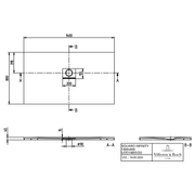 VILLEROY & BOCH - Duschwanne Squaro Infinity 1400x800x40mm re-eckig Stone White