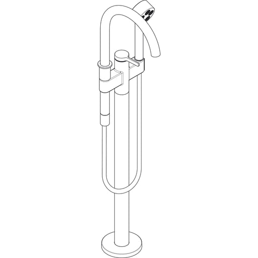 Hansgrohe - Wannenmischer AXOR One Fertigset zur Bodenmontage mattschwarz