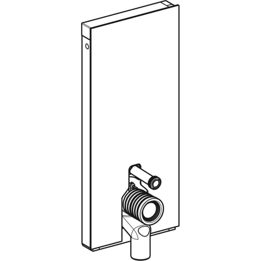 Geberit Vertriebs - Monolith Sanitärmodul für Stand-WC 114cm Glas schwarz, Alu. schwarzchrom