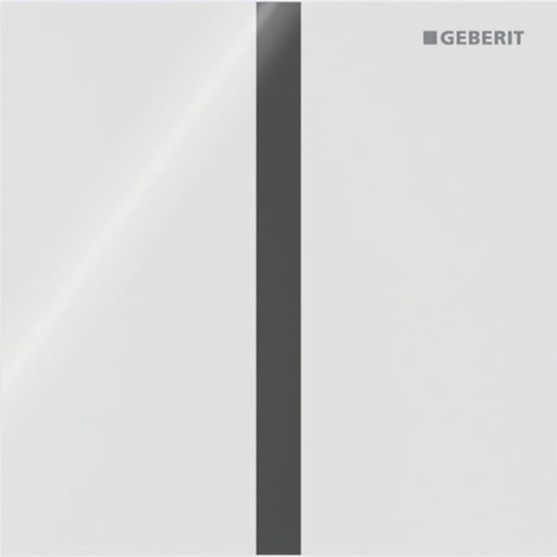 Geberit Vertriebs - Typ 40 UR-Strg. m. elektron. Sp-Ausl. Netz.-Betr., Square, Glas, weiß
