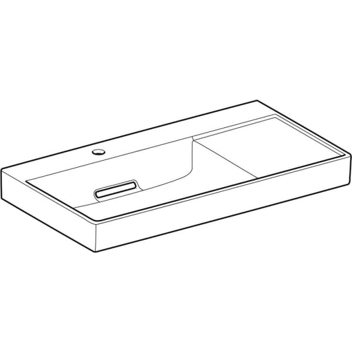 Geberit Vertriebs - ONE WT 90x48,4cm, Abg.horiz., Ablg.re m. Hl., o. Ül., weiß, KeraTect/weiß glzd