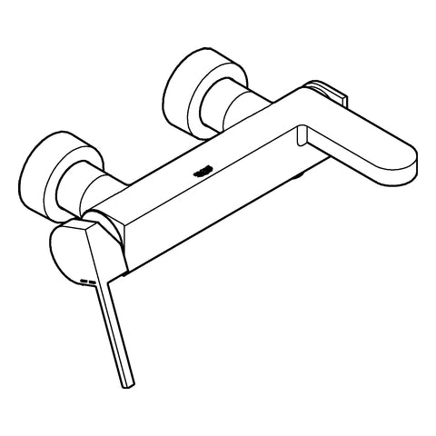 Grohe - EH-Wannenbatterie PLUS 33553_3 Wandmontage supersteel