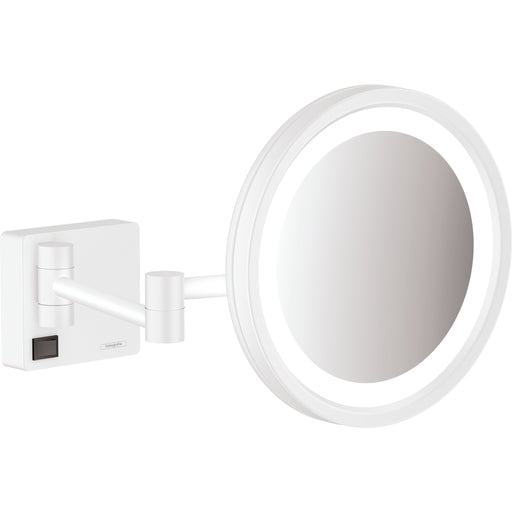 Hansgrohe - Rasierspiegel ADDSTORIS mattweiß mit LED Licht