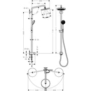 Hansgrohe - Showerpipe CROMA 220 Reno chrom