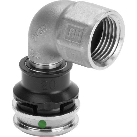 Viega - Bogen 90 Grad RAXINOX 4414.11 16mm x1/2IG Stahl nichtrostend