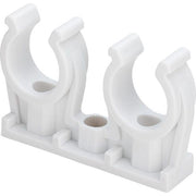 Viega - Rohr-Clip 94826C2 doppelt 28mm Kunststoff weiss