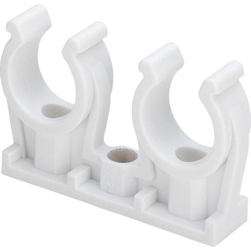 Viega - Rohr-Clip 94826C2 doppelt 28mm Kunststoff weiss