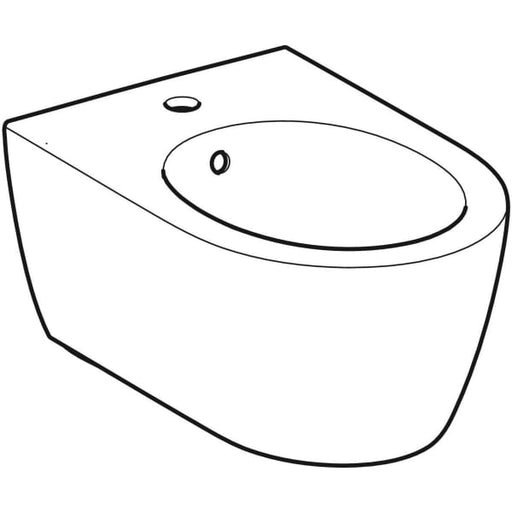 Geberit Vertriebs - iCon Wandbidet, T:53cm mit Überlauf, weiß, KeraTect, NEU