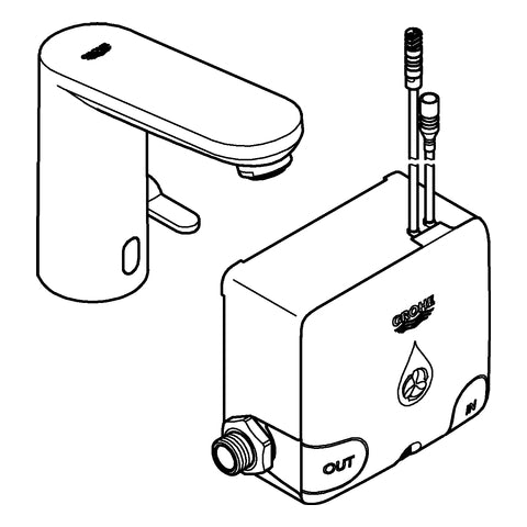 Grohe - Powerbox EUROSMART CE 36386 IR-Elektronik für WT mit Mischung chrom