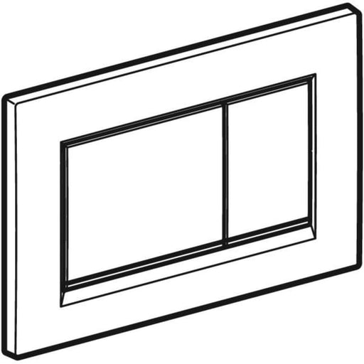 Geberit Vertriebs - Sigma20 (ex Sigma30) BetPl., 2-M-Sp. Square, schwarz /hgl.verchr