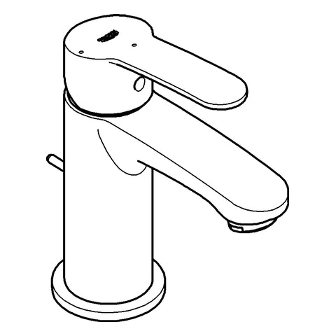 Grohe - EH-WT-Batterie EUROSTYLE C 23387 Mittelstellung kalt chrom
