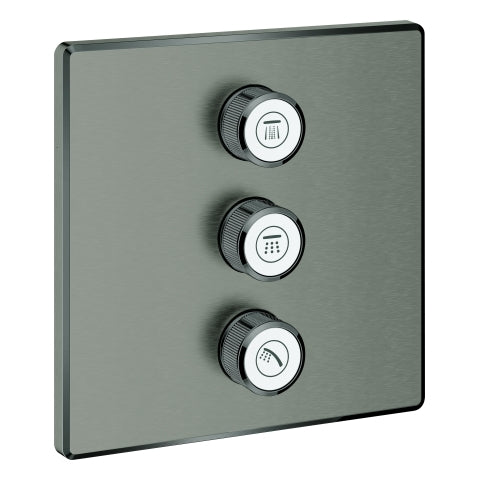 Grohe - 3-fach UP-Ventil GROTHERM Smart Control 29127 eck FMS hard graphite geb