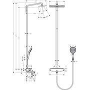 Hansgrohe - Showerpipe RAINDANCE Select E Air 1jet Kopfbrause 360mm 271134 weiß chrom