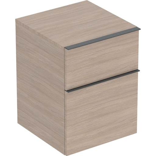 Geberit Vertriebs - iCon Seitenschrank, 2 Schubladen 45x60x47,6cm, Eiche natur/Gr. Lava