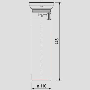 Sanitärtechnik Eisenberg - Sanit�rtechnik Eisenberg PP-WC-Anschlussstutzen DN 100 400mm, m.verriegelbarem rat blocker