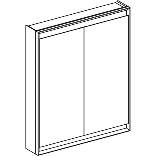 Geberit Vertriebs - ONE Spiegelschrank mit ComfortLight 2 Türen, AP-Mont., 75x90x15cm, weiß