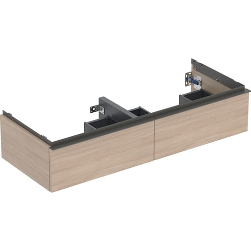 Geberit Vertriebs - iCon Unterschrank für DWT, 2 Schubl. 118,4x24,7x47,6cm, Eiche natur/Gr. Lava