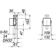 Dallmer - Wandeinbau-Kondensat-Siphon 138 DN32