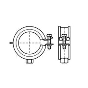 Walraven - Rohrschelle 2000 M 8, 3413014, p. Stück 11-14mm, DIN 4109, elektrolytisch verz