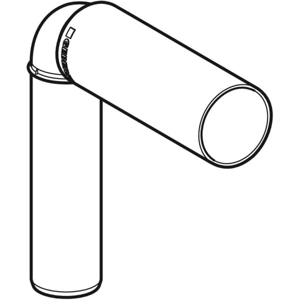 Geberit Vertriebs - Silent-PP Anschlussbogen 90Gr verlängert d50/46 390286141