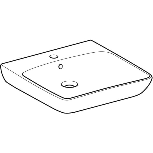 Geberit Vertriebs - Renova Comfort WT barrierefrei 60x55cm, m. Hl., m. Ül., weiß, KeraTect