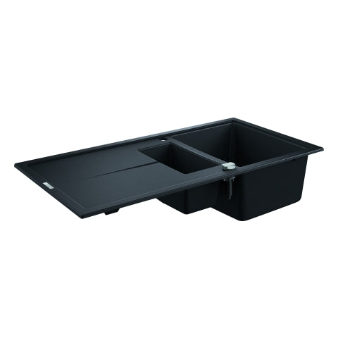Grohe - Kompositspüle K400 31642 1,5Becken 1000x500mm mit ATF re/li granit schwarz