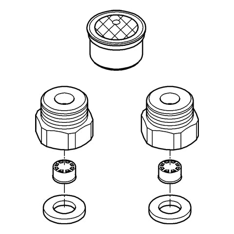 Grohe - Wasserspar-Set 48191 Durchfluss 1,35 l/min Anschlussmaß G 3/8''