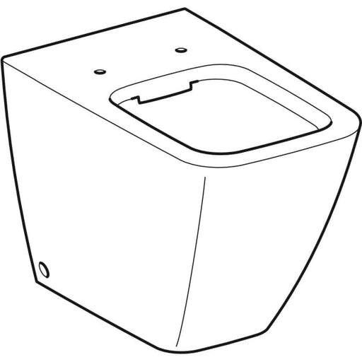 Geberit Vertriebs - iCon Square Stand-WC Tiefspüler wandbündig, geschl. Form, Rimfree, weiß