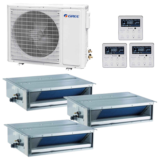 Gree - Kanalgerät Multisplit Klimaanlage (3 × Kanalgerät + Außeneinheit)