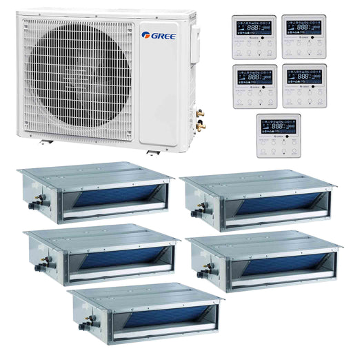Gree - Kanalgerät Multisplit Klimaanlage (5 × Kanalgerät + Außeneinheit)